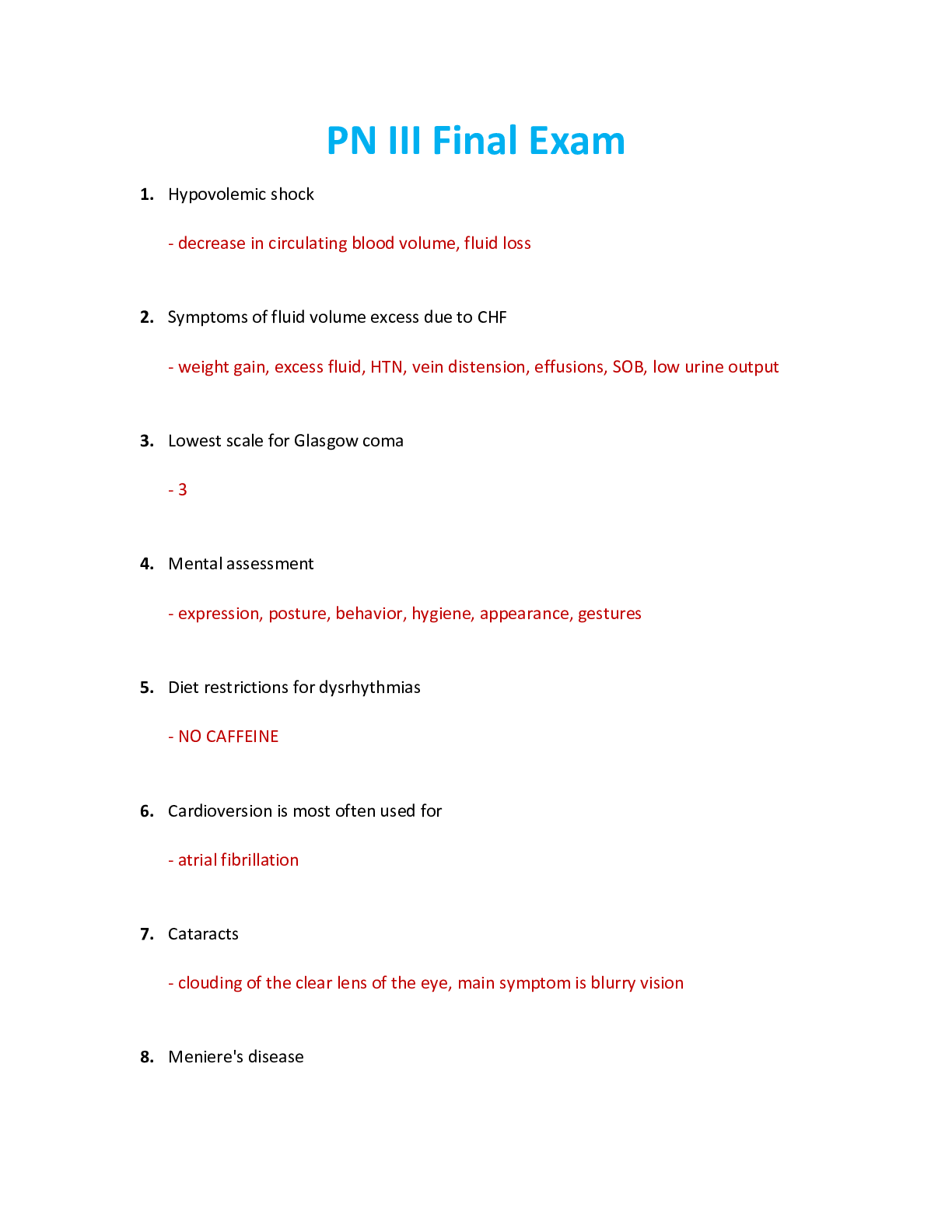 Preview image for NUR 2790 / NUR2790 Final Exam Review: Professional Nursing 3 Final Exam / PN3 Final Exam (Latest 2021/2022) Rasmussen